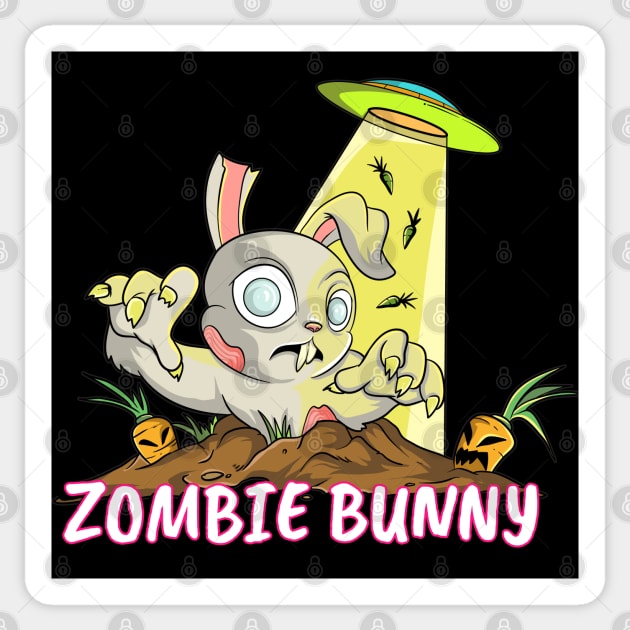 Cute Bunny Zombie Rabbit Sticker by Trendy Black Sheep